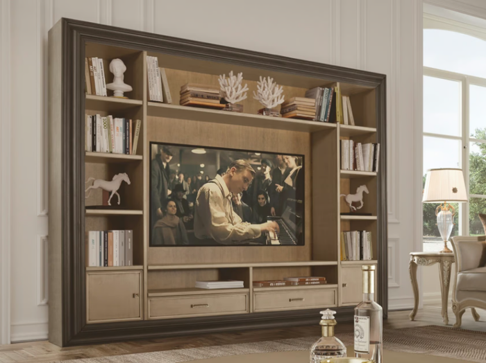 TIMELESS 2920 - Wooden TV cabinet with shelves _ SCAPPINI & C